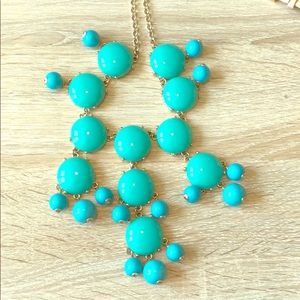 J. Crew turquoise & gold Bubble necklace